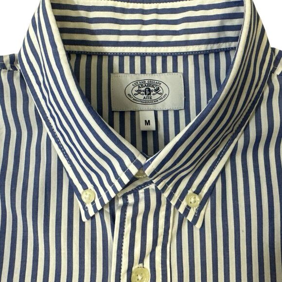 A Bathing Ape Bape Ababint Shoulder Shark Print Stripe Button Down Shirt Sz M - Picture 4 of 16